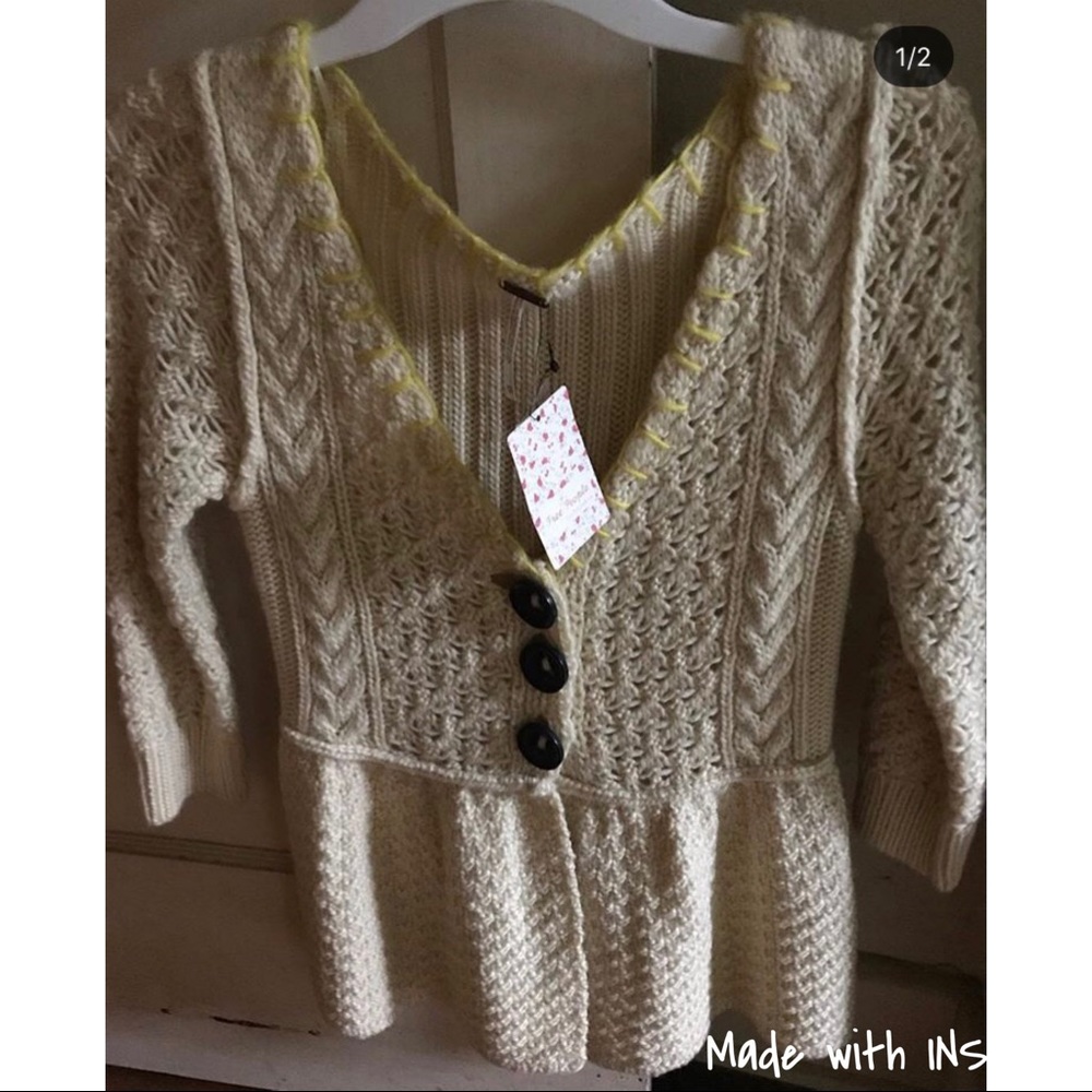FreePeople BRANDNEW Vintage Style Sweater Women XS